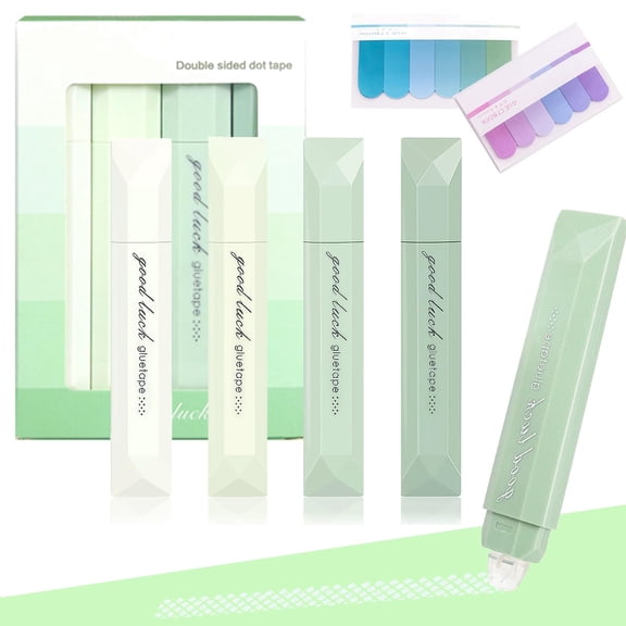 2025 New Double Sided Tape Pens, Double Sided Tape Roller, Duble Sied Glue Pen,Craft Adhesive Glue Runner for Scrapbooking, Gift Wrapping, Photo Mounting, School Office & Crafts(4PCS,D)