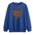 thumbnail image 4 of Ketyyh-chn99 Hoodless Sweatshirts for Women Plus Size Women Long Sleeve Round Neck Sweatshirt Blue,2XL, 4 of 5
