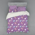 thumbnail image 2 of Ambesonne Cartoon Bedding Set 3 Pcs, Unicorn Rainbows, Twin, Multicolor, 2 of 3