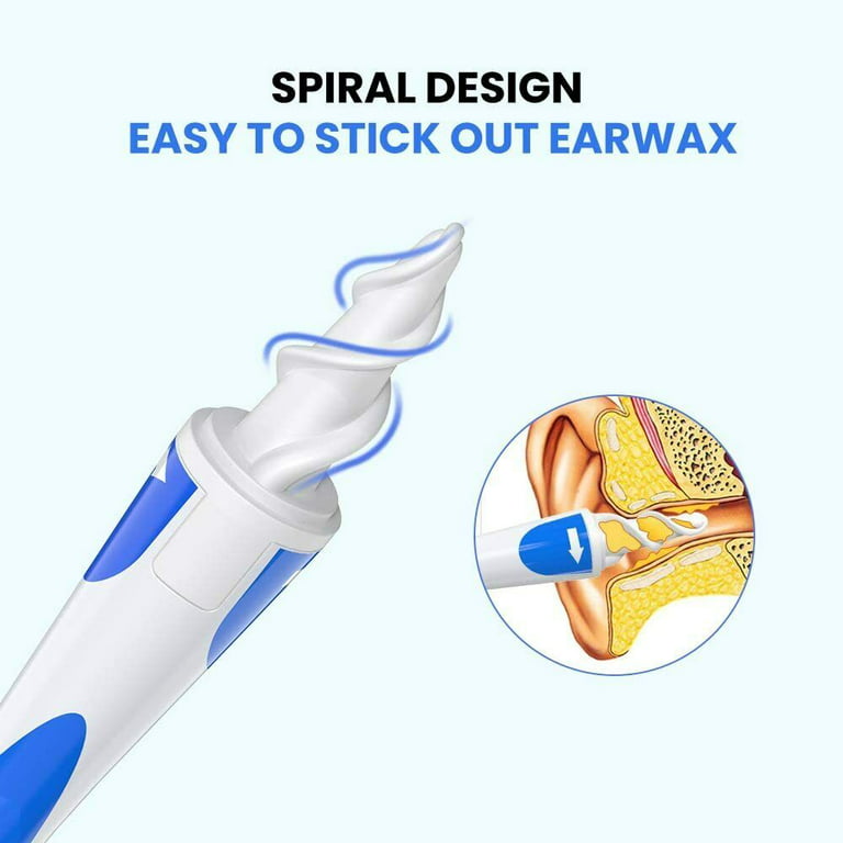 23Pcs Q-Grips Spiral Ear Wax Removal Tool Kit Screw Earwax Remover, Ear  Syringe, Silicone Ear Cleaner Loop Stick,Wood Bamboo Ear Pick, Ear Wax