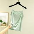 thumbnail image 2 of Lindreshi Tank Tops for Women Clearance Women's Round Neck Vest Thin Solid Sleeveless Bottom Shirt Slim Fitting and Slimming Top, 2 of 3