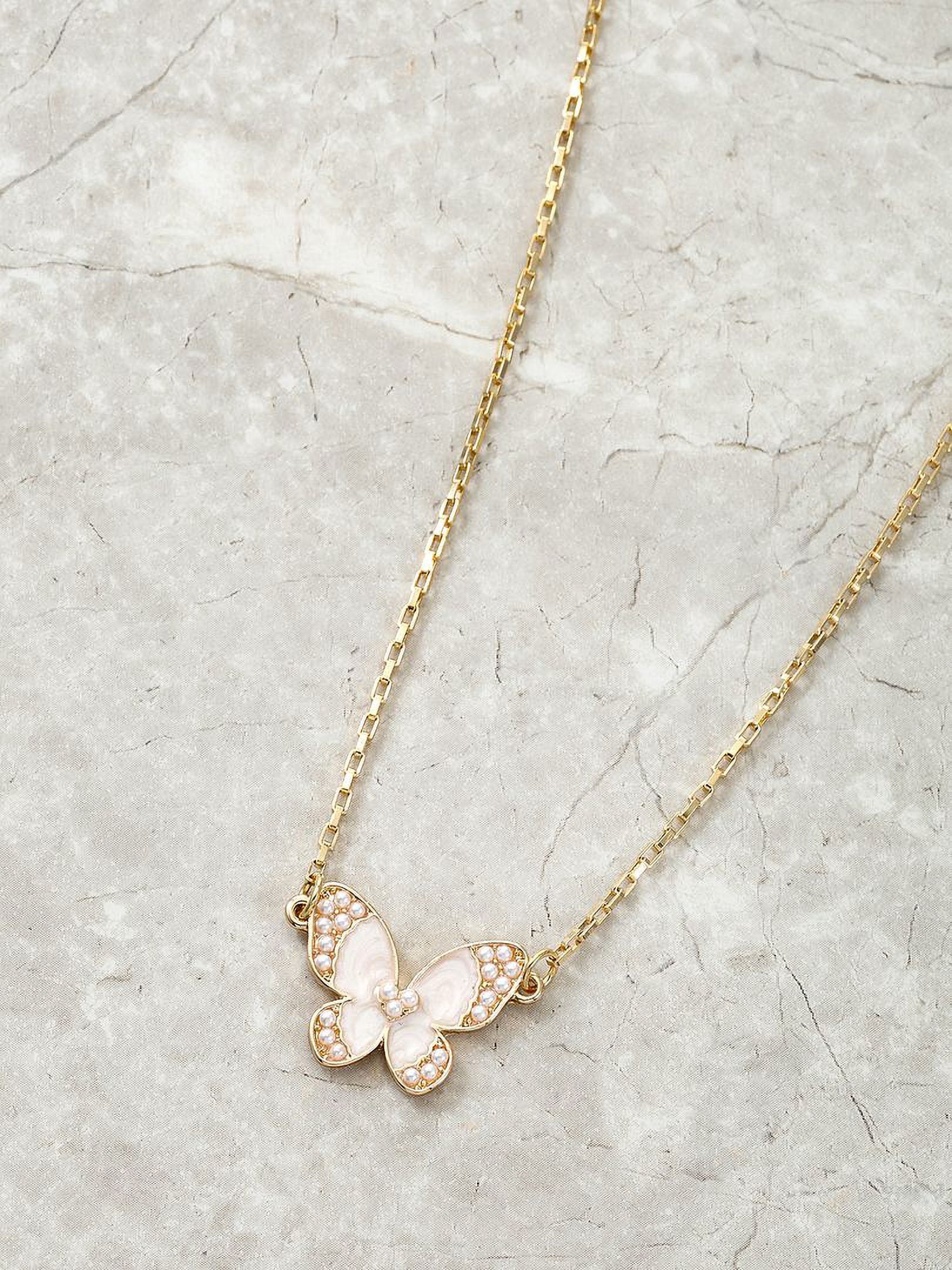 Packed Party Women's Goldtone Flutter-By Butterfly Motif Necklace