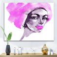 thumbnail image 1 of Designart Afro American Woman Fashion Portrait Canvas Wall Art, 1 of 4