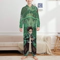 thumbnail image 2 of Demon Slayer Kids Hooded Jumpsuit Union Suit Onesie One Piece Blanket for Boys Girls, 2 of 7