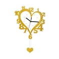thumbnail image 3 of CarpNettore Acrylic Wall Clock with Arabic Numerals, Silent Movement, Heart Shape Decorative Gold, 3 of 9