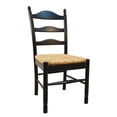 thumbnail image 3 of Contemporary Home Living Ladder Back Woven Seat Dining Chair - 38" - Antique Black, 3 of 9