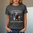 thumbnail image 4 of Leey-World 4th of July Shirts Women American Flag Patriotic Shirts USA Star Stripes Graphic T Shirt Short Sleeve Summer Tees 250th Anniversary Usa Shirt Womens(Grey,3XL), 4 of 8