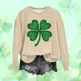 thumbnail image 2 of YABCSAZ St Patrick's Day Sweatshirts for Women Shamrock Clover Printed Funny Ugly Shirts Long Sleeve Irish Shirts Casual Loose Oversize Charms Shirts Blouse Paddy's Day Great Parade Tops, 2 of 5