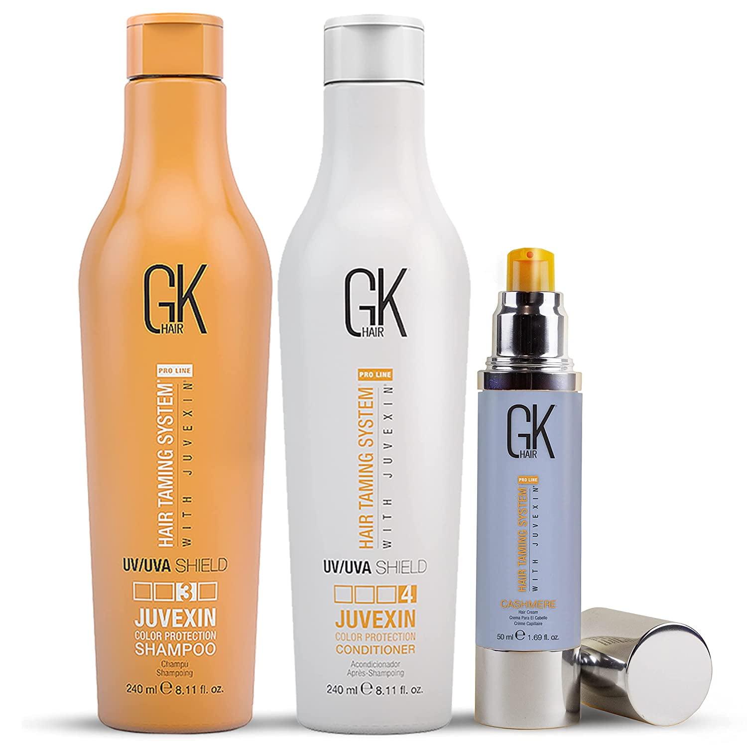 GK HAIR Global Keratin Colored Shield Shampoo and Conditioner Sets (8.11 Fl Oz/240ml) Cashmere
