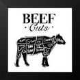 thumbnail image 2 of Villa, Mlli 12x12 Black Modern Framed Museum Art Print Titled - Beef Cuts Reverse, 2 of 5