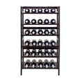 thumbnail image 3 of Silvi Wine Rack 30 Bottle - 6 Tier Walnut Finish Freestanding Wine Storage for Home, Kitchen, or Wine Cellar - Elegant Display Shelf, 3 of 5