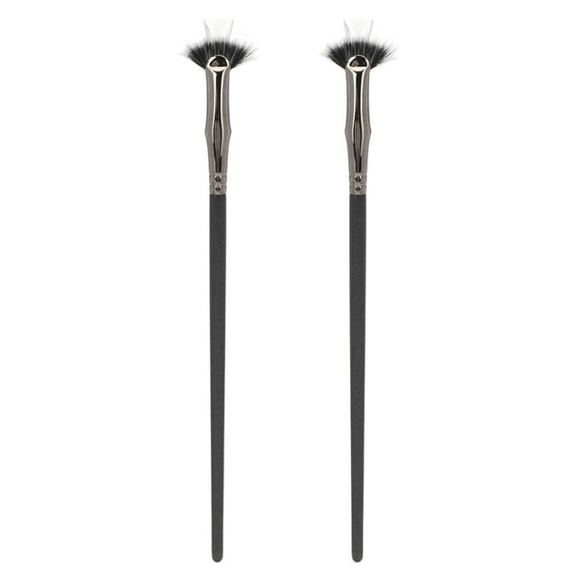 Fan Mascara Application Brushes, Firm Application Synthetic Fiber Enhance Lower Lashes Prevent Clumping 2pcs Fan Mascara Brushes For Female For Travel