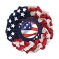 thumbnail image 2 of Patriotic Wreath DecorIndependence Day Front Door Porch Hanging Wreath With Red White Blue Mesh All Weather Outdoor Indoor Decoration For Memorial Day Veterans Day, 2 of 9