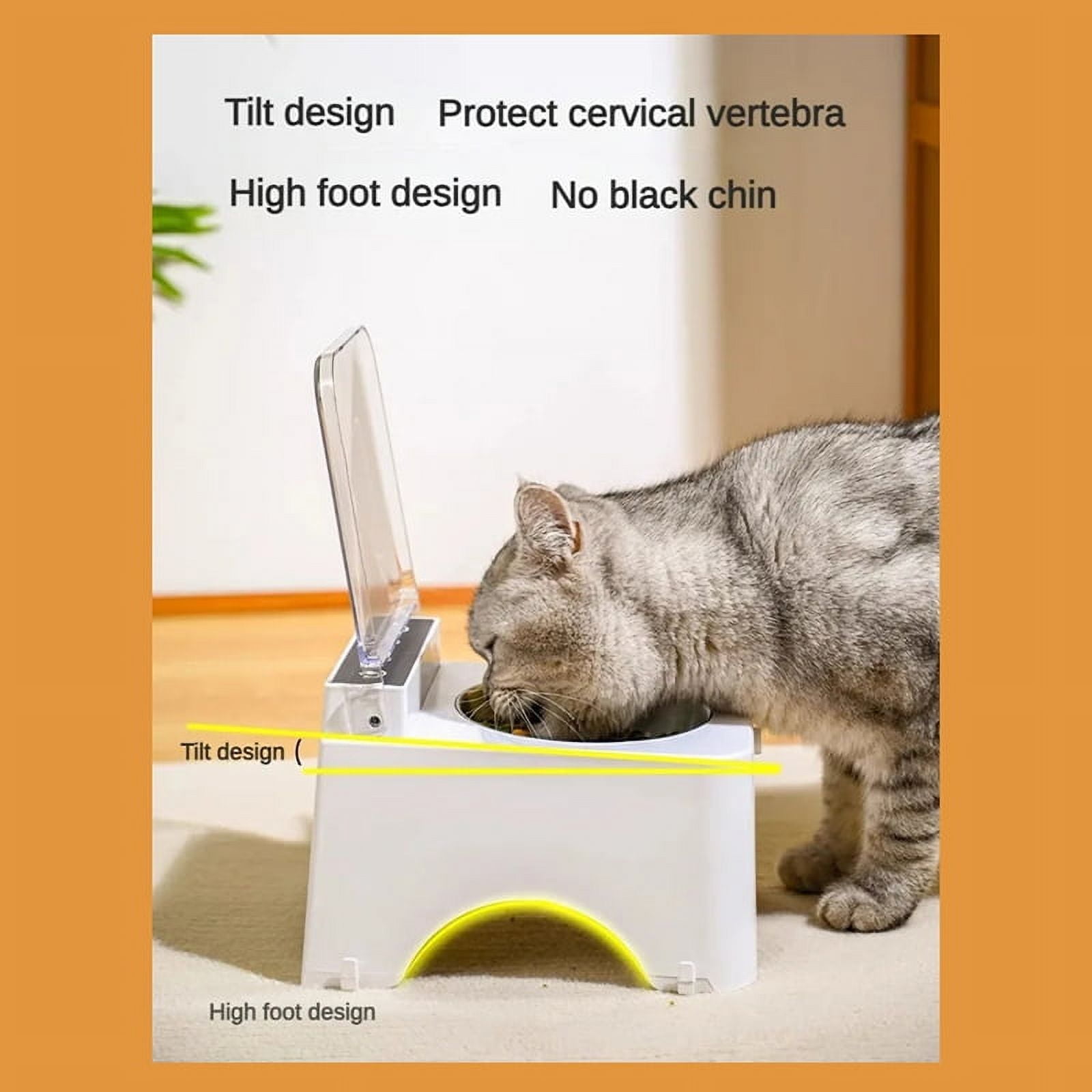 Smart Cat Bowl with Infrared Sensor Automatic Lid - Anti-Mouse Pet Feeder for Cats and Dogs Food Dispenser
