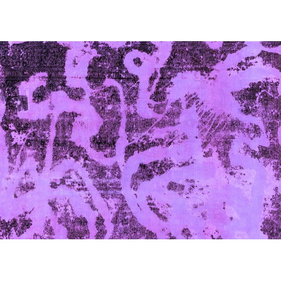 Ahgly Company Indoor Rectangle Persian Purple Bohemian Area Rugs, 6' x 9'