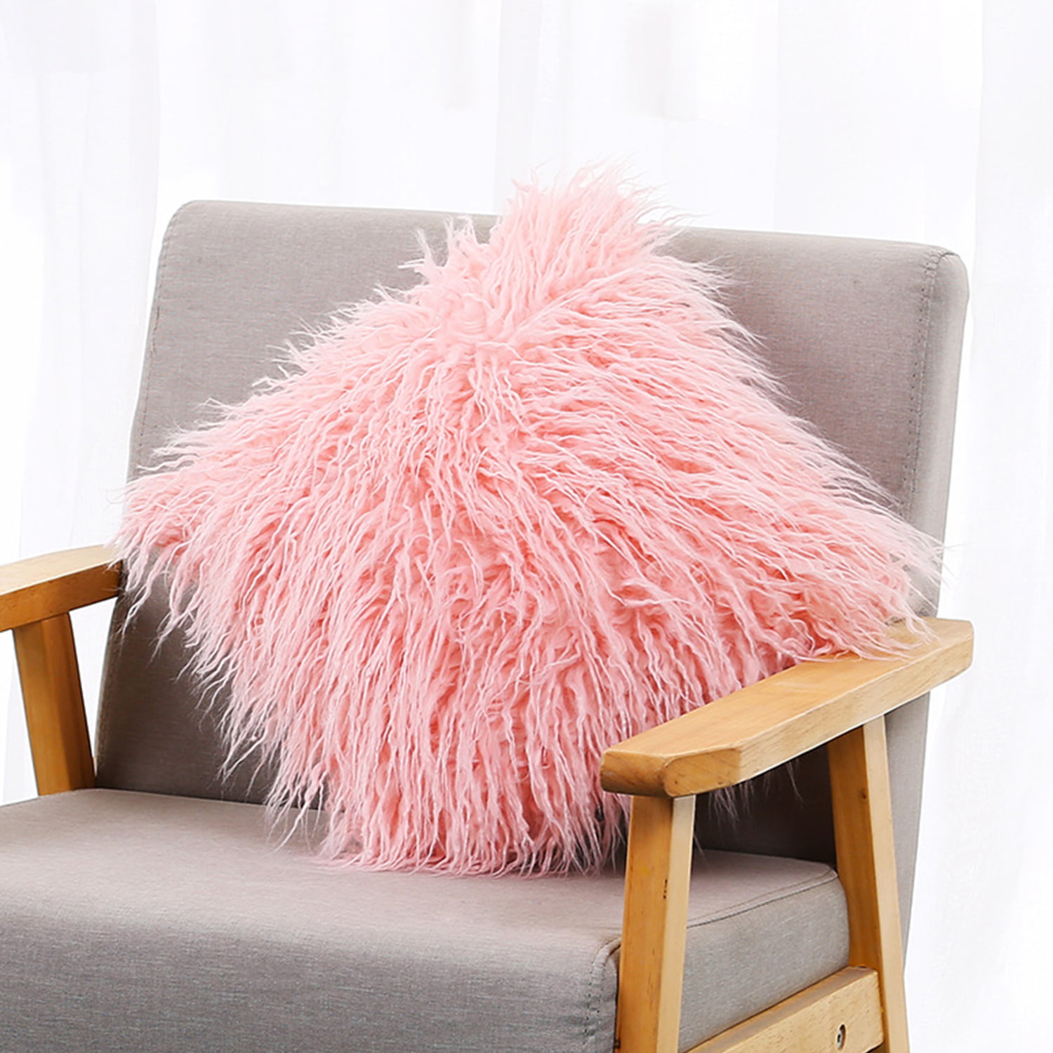 Fluffy Faux Fur Shaggy Soft Sofa Bed Home Car Decor Pillow Case Cushion Cover 