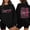 Black #013, variant on Senior 2027 Sweatshirt Hoodie Class Of 2027 Shirt Pink Coquette Bow Graduation Shirts For Women S