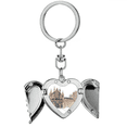 thumbnail image 1 of Abbeyof de Westminster de Londres Llavero de alas de ángel en forma de corazón, 1 of 3