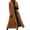 Brown, variant on Women Casual Solid Long Coat for Women—Elegant Wool Trench with Long Sleeve Contemporary Style for Everyday Wear Women's Bomber Jacket Casual Coat