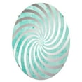 thumbnail image 2 of Designart "Mint Matrix of Power Lines" Power Lines Vortex Round Wall Mirror - Architecture Oval Printed Decorative Mirror - Multiple Color Options, 2 of 5