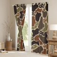 thumbnail image 3 of Castle Fairy Camo Camper Pattern Black Out Curtains for Adults, Camouflage Art Curtains Pack of 2 (42x63 Each) for Bedroom, Brown Green, 3 of 6