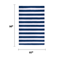 thumbnail image 2 of FH Home Outdoor Rug - Waterproof, Fade Resistant, Crease-Free - Premium Recycled Plastic - Striped - Patio, Deck, Porch, Balcony, Laundry Room - Brittany Stripe - Blue & White - 5 x 8 ft, 2 of 8