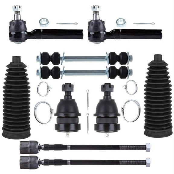 cciyu Front Lower Ball Joint Outer Inner Tie Rod End Steering Rack Boot Sway Bar Link Compatible Fit 1994-2004 For Ford For Mustang Suspension Kit