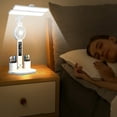 thumbnail image 4 of Coollooc Desk Lamp LED Desk Lamps with Fans,USB Charging Port,Foldable Table Lamp with Clock,Date, Fan,Pen Holder,Temperature,Step-Less Dimming,Eye Caring Reading Light for Study Home Office, 4 of 6