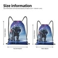 thumbnail image 5 of Yiaed Astronauts Start Running Print Drawstring Bags Drawstring Backpack Bulk String Back Pack Gym Sport Bag-Small, 5 of 5