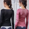 thumbnail image 4 of Yokua Mesh Sports Workout Tops Hiking Gym Shirts Dry Fits Breathable Running T-Shirt, 4 of 15