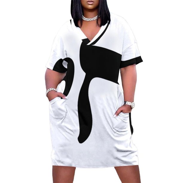 Chai Symbol-vestido largo holgado con bolsillo para mujer, vestidos para fiesta de boda
