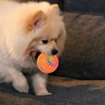 thumbnail image 1 of Pelota interactiva para perros con luz de colores, recargable por USB, juguete rodante automático para mascotas, pelota móvil para patio, piscina y Naranja, 1 of 8