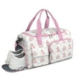 thumbnail image 2 of Women Men Gym Bag,Princess Castle Pattern Small Duffle Bag Spend the Night Bags for Women with Shoes Compartment Washbag,Detachable Shoulder Strap,19.7x8.3x11 Inches, 2 of 5