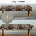 thumbnail image 6 of XYZCANDO Leopard Print Polyester Spandex Rectangle Bench Seat Cover with Anti Scratch, Anti-Dust Stain Resistant Bench Seat Protector Cover for Bedroom, 6 of 9