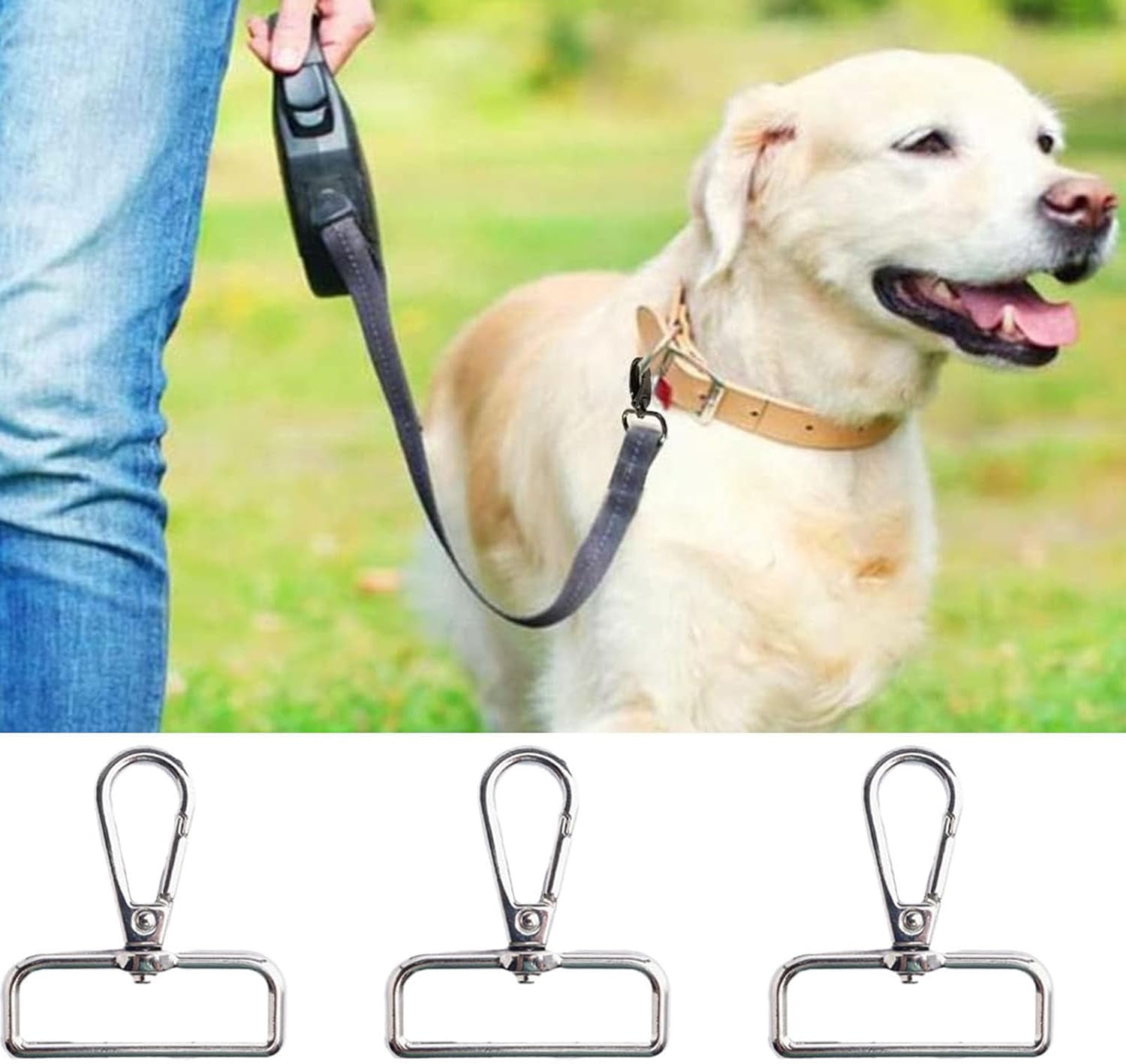 ABCISI 24 Pack Lobster Claw Swivel Clasps Metal D Ring Snap Hooks Lobster Trigger Lanyard Clasp Clips Hook for Keychain Jewelry DIY Crafts Purse Bag Making (1.5 Inch Bronze)