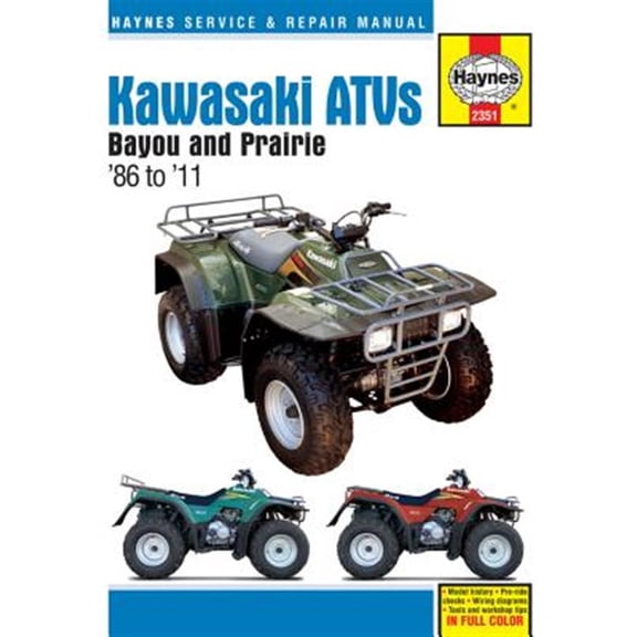 Pre-Owned Kawasaki Bayou & Prairie ATVs (86-11) Haynes Repair Manual ^
