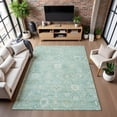 thumbnail image 7 of Addison Rugs Mayfield Premium Machine Washable Transitional Damask Teal Rectangle Rug, 10' x 14', 7 of 7