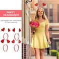 thumbnail image 3 of Hytrove 4Ud Diademas Rojas Con Para Fiesta Disfraz Y De Accesorios, 3 of 6