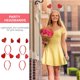 thumbnail image 5 of unbranded 4Ud Diademas Rojas Con Corazones Para Fiesta Accesorios De Disfraz Para Romántica, 5 of 6