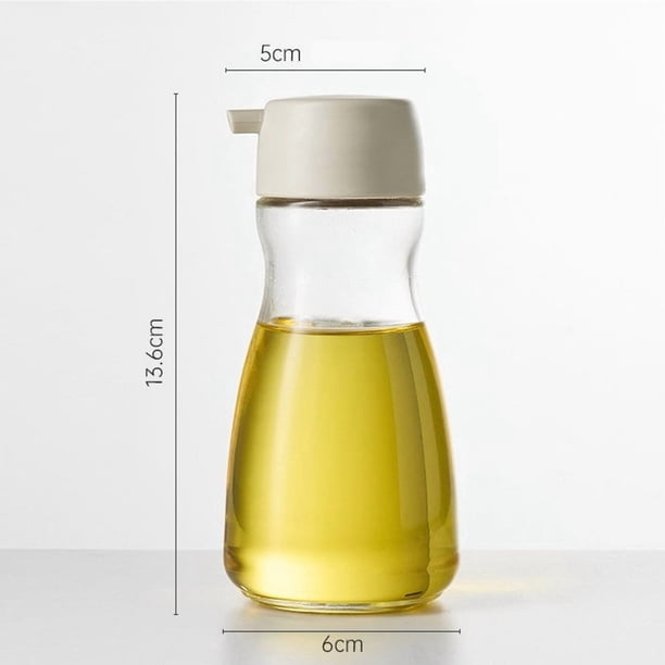 Botella dispensadora de aceite de sésamo de vidrio con control de volumen, perfecta for condimentar y cocinar
