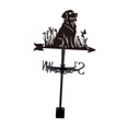 thumbnail image 2 of Veleta de metal con forma de perro, adorno de hierro forjado, estilo retro y rústico, indicador de dirección del viento para decoración de jardín,, 2 of 8