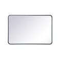 thumbnail image 1 of Elegant Decor MR802842BL 28 x 42 in. Soft Corner Metal Rectangular Mirror, Blue, 1 of 6