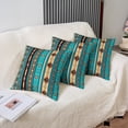 thumbnail image 3 of Aztec Decorative Pillow Cover, Tribal Arrow Throw Pillow Cover, Retro Southwestern Bohemian Pillow Cover 18x18 Inch, Western Star Geometric Cushion Case,Teal Blue And Brown, 3 of 6