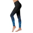 thumbnail image 1 of B91xZ Leggings pour Femmes Coton Stretch Capri Legging, Bleu m, 1 of 4