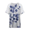thumbnail image 4 of Hauts d'Été Grande Taille pour Femmes Hauts en Dentelle pour Femmes Blouses d'Été à Imprimé Patchwork pour Femmes T-Shirts Amples Grande Taille Col en V Manches Courtes T-Shirt Col en V Femmes en Liquidation, 4 of 5