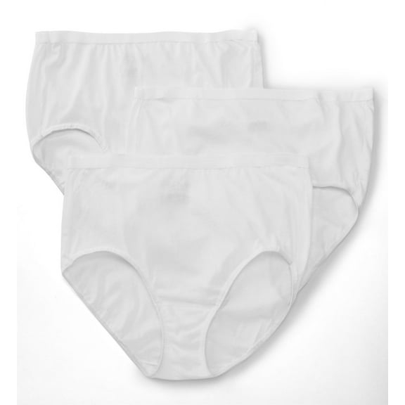 Fruit Of The Loom Women's Fit for Me Plus Size Cotton Brief Panties, 3 Pack