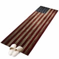 thumbnail image 2 of Runner Rug 2 x 6 Ft, American Flag Washable Non-Slip Floor Mat for Kitchen Hallway/Entryway, Vintage Shabby US Star Striped Flags Long Kitchen Runner Area Rugs for Living Room, Low-Profile, 2 of 7
