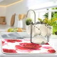 thumbnail image 5 of RMDQTR 18 x 24 Inch Dish Drying Mat Microfiber Composite Sponge Kitchen Mats Large Counter Absorbent Dish Pad Digital Art Red Roses Pattern, 5 of 8