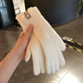 thumbnail image 6 of D-GROEE 1 Pair Winter Touchscreen Gloves -Warm Knit Plush Gloves with Elastic Cuff for Thermal Outdoor Camping, 6 of 8