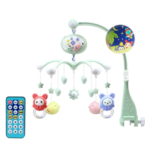 Musical Baby Crib Mobile Toy Toddler Bed Bell With Animal Rattles Projection Cartoon Early Learning Toys Green Pig Walmart Com Walmart Com